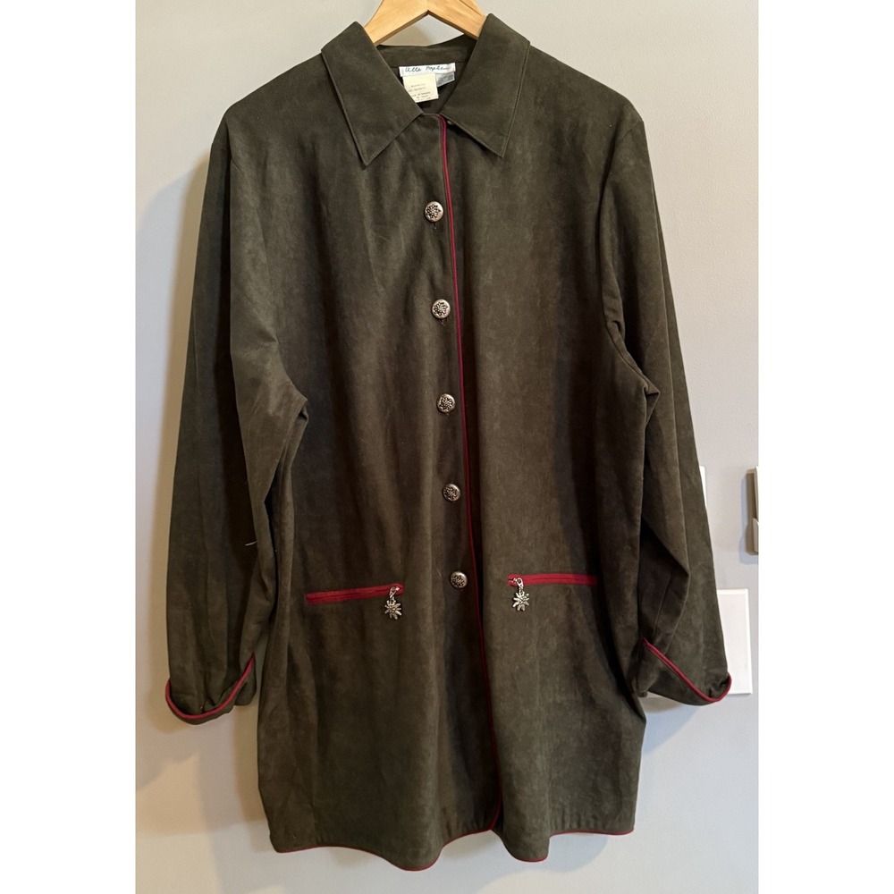 Ulla Popken Jacket Button Up Military Stretch Romania‎ Made Women's 16/18